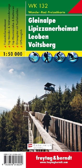 Freytag & Berndt Wander-, Rad- und Freizeitkarte Gleinalpe, Lippizanerheimat, Leoben, Voitsberg main product photo