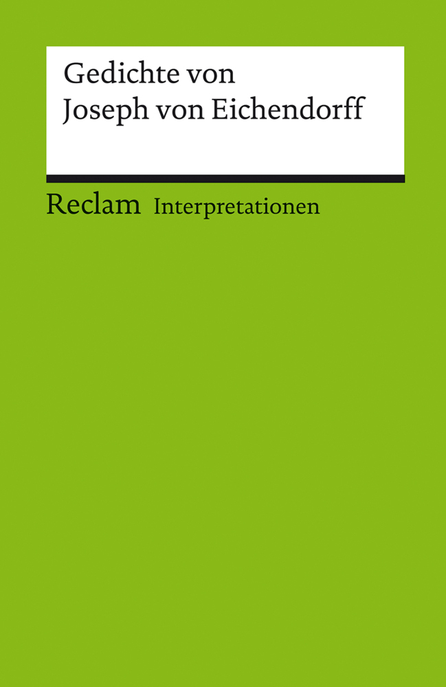 Interpretationen. Gedichte von Joseph von Eichendorff main product photo