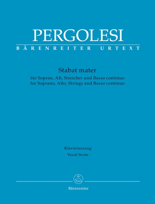 Stabat mater für Sopran, Alt, Streicher und Basso continuo, Klavierauszug main product photo