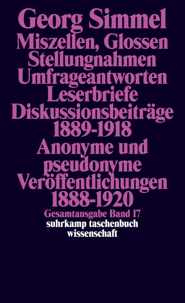 Miszellen, Glossen, Stellungsnahmen, Umfrageantworten, Leserbriefe, Diskussionsbeiträge 1889-1918, Anonyme und Pseudonyme Veröffentlichungen 1888-1920 main product photo