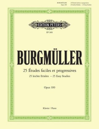 25 Leichte Etüden op.100, für Klavier