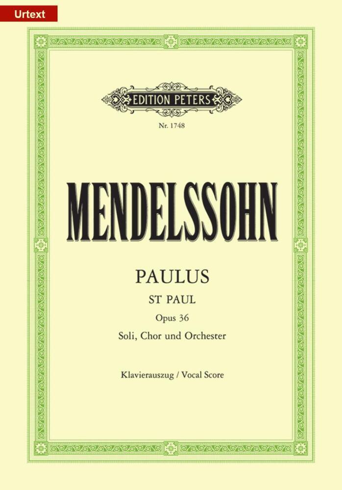 St. Paul (Paulus) Op. 36 (Vocal Score) main product photo