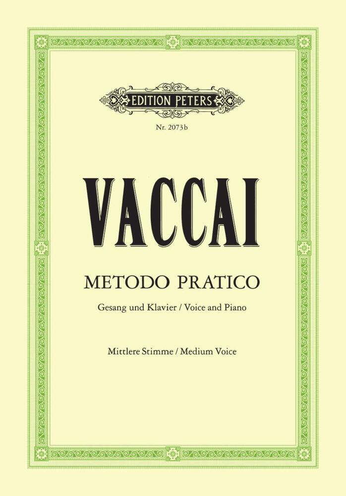 Metodo pratico di Canto italiano, Gesang und Klavier, mittlere Stimme main product photo