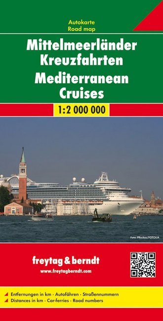 Mittelmeerländer Kreuzfahrten, Autokarte 1:2.000.000. Mediterranean Cruises. Croisiéres en Méditerranee. Crociere nel Mediterraneo. Cruceros Mediterráneos main product photo