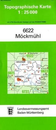 Topographische Karte Baden-Württemberg Möckmühl