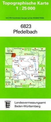 Topographische Karte Baden-Württemberg Pfedelbach