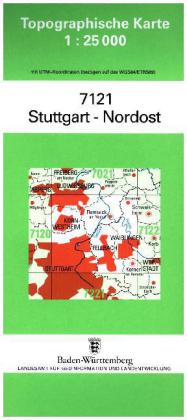 Topographische Karte Baden-Württemberg Stuttgart-Nordost
