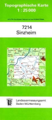 Topographische Karte Baden-Württemberg Sinzheim