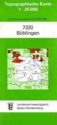 Topographische Karte Baden-Württemberg Böblingen