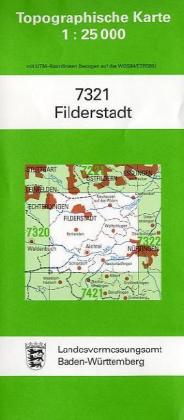 Topographische Karte Baden-Württemberg Filderstadt