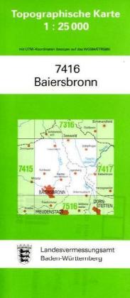 Topographische Karte Baden-Württemberg Baiersbronn