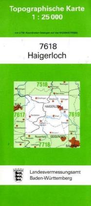 Topographische Karte Baden-Württemberg Haigerloch