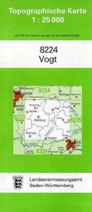 Topographische Karte Baden-Württemberg Vogt