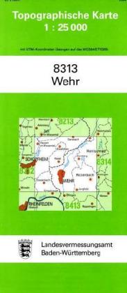 Topographische Karte Baden-Württemberg Wehr main product photo