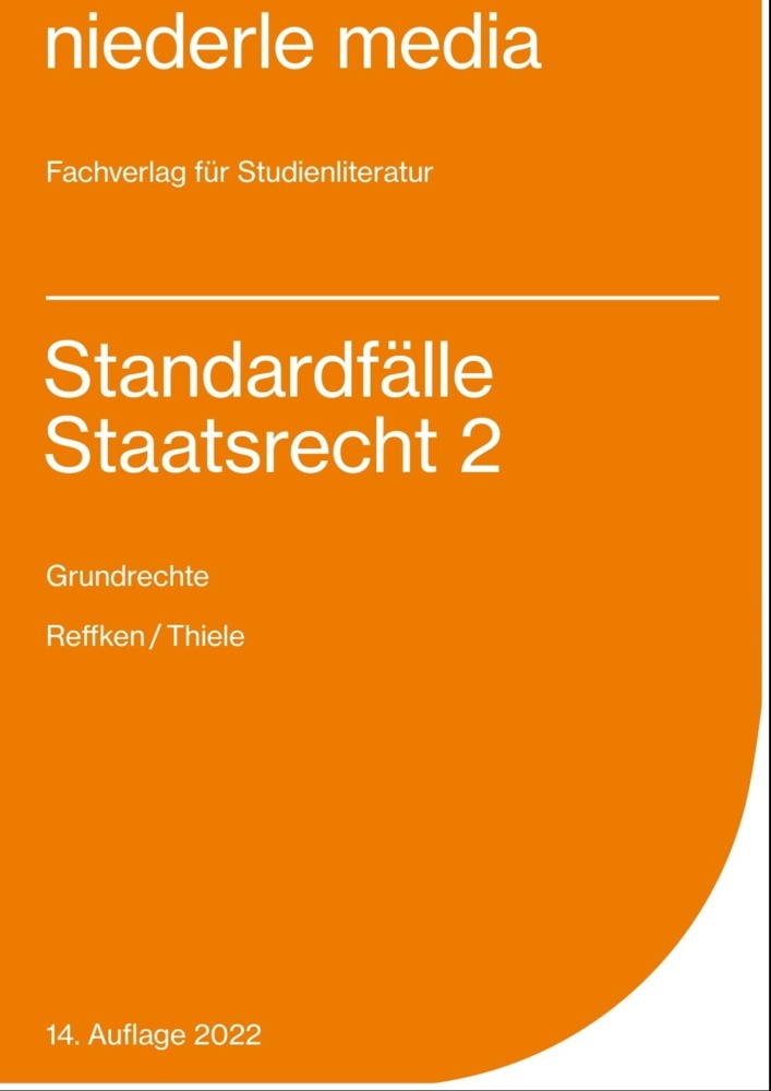 Standardfälle Staatsrecht 2 - Grundrechte - 2022. Tl.2 main product photo