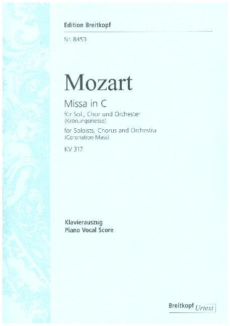Missa C-Dur KV 317 (Krönungsmesse), Klavierauszug (Taubmann u. Beyer) main product photo