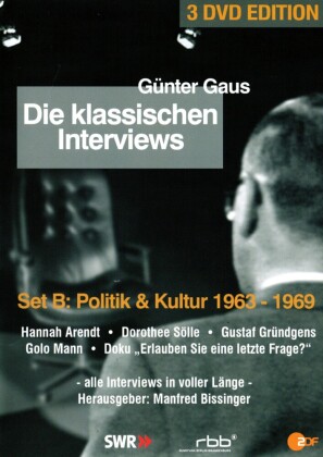 Günter Gaus - Die klassischen Interviews Set B: Politik & Kultur 1963 - 1969. Set.B, 3 DVD
