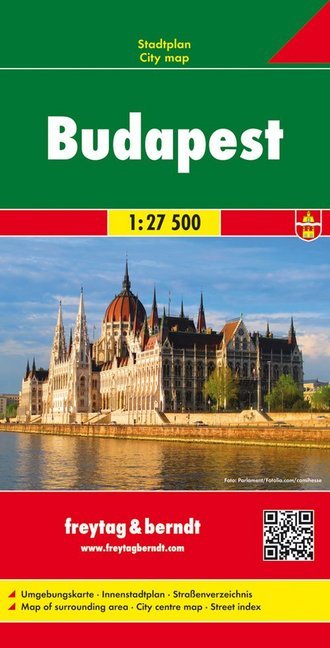 Freytag & Berndt Stadtplan Budapest Stadtplan 1:27.500. Boedapest main product photo