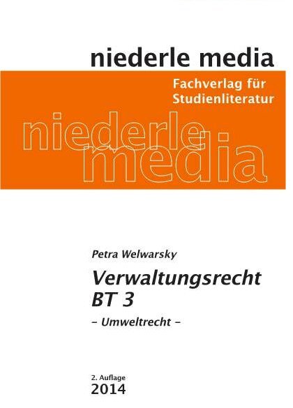Verwaltungsrecht BT 3 - Umweeltrecht - main product photo