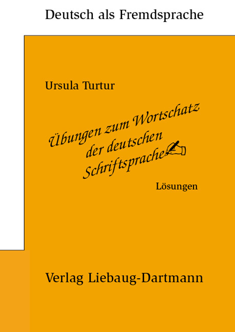 Übungen zum Wortschatz der deutschen Schriftsprache, Lösungen main product photo