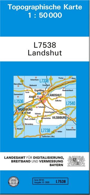 Topographische Karte Bayern Landshut main product photo