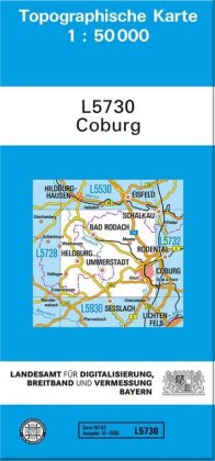 Topographische Karte Bayern Coburg