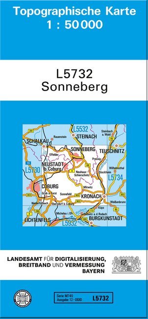 Topographische Karte Bayern Sonneberg main product photo