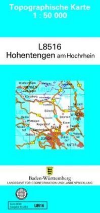 Topographische Karte Baden-Württemberg, Zivilmilitärische Ausgabe - Laufenburg (Baden) main product photo