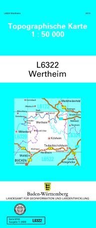 Topographische Karte Baden-Württemberg, Zivilmilitärische Ausgabe - Wertheim main product photo