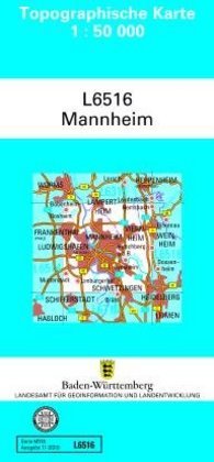 Topographische Karte Baden-Württemberg, Zivilmilitärische Ausgabe - Mannheim main product photo