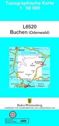Topographische Karte Baden-Württemberg, Zivilmilitärische Ausgabe - Buchen main product photo