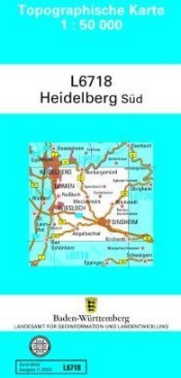 Topographische Karte Baden-Württemberg, Zivilmilitärische Ausgabe - Heidelberg-Süd