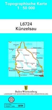 Topographische Karte Baden-Württemberg, Zivilmilitärische Ausgabe - Künzelsau main product photo