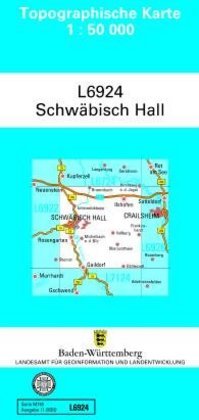 Topographische Karte Baden-Württemberg, Zivilmilitärische Ausgabe - Schwäbisch Hall main product photo