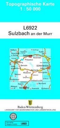 Topographische Karte Baden-Württemberg, Zivilmilitärische Ausgabe - Sulzbach an der Murr