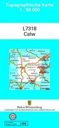 Topographische Karte Baden-Württemberg, Zivilmilitärische Ausgabe - Calw