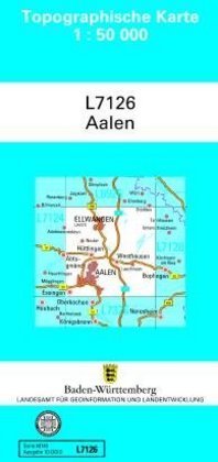 Topographische Karte Baden-Württemberg, Zivilmilitärische Ausgabe - Aalen