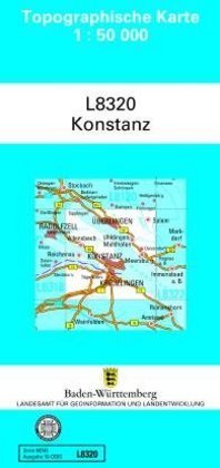 Topographische Karte Baden-Württemberg, Zivilmilitärische Ausgabe - Konstanz