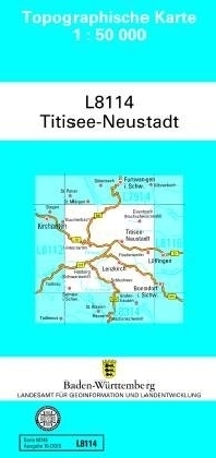 Topographische Karte Baden-Württemberg, Zivilmilitärische Ausgabe - Titisee-Neustadt