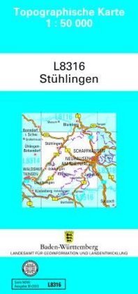 Topographische Karte Baden-Württemberg, Zivilmilitärische Ausgabe - Stühlingen main product photo