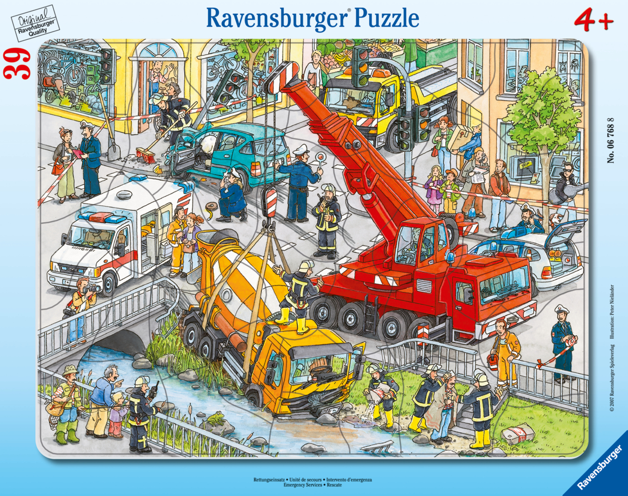 Ravensburger Kinderpuzzle - 06768 Rettungseinsatz - Rahmenpuzzle für Kinder ab 4 Jahren, mit 39 Teilen main product photo