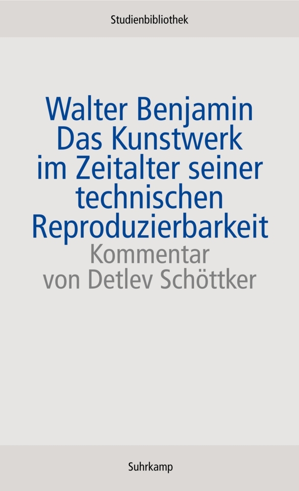 Das Kunstwerk im Zeitalter seiner technischen Reproduzierbarkeit main product photo