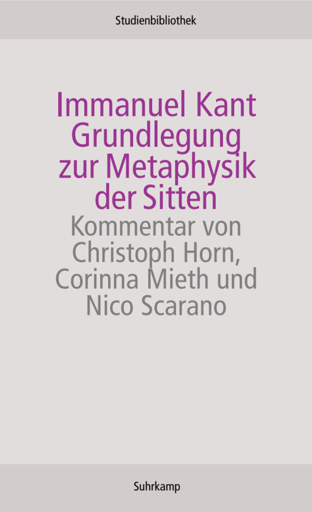 Grundlegung zur Metaphysik der Sitten main product photo