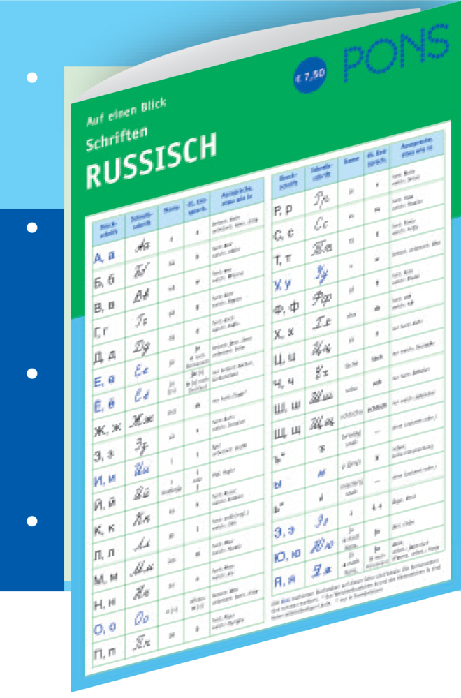 PONS Schriften auf einen Blick Russisch main product photo