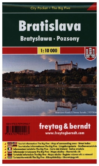 Bratislava, Stadtplan 1:10.000, City Pocket + The Big Five main product photo