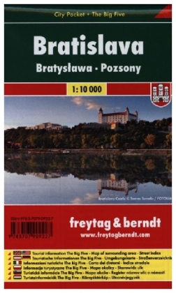 Bratislava, Stadtplan 1:10.000, City Pocket + The Big Five