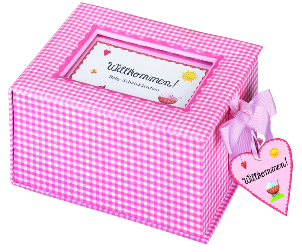 Baby-Schatzkästchen "Willkommen!" (rosa) main product photo
