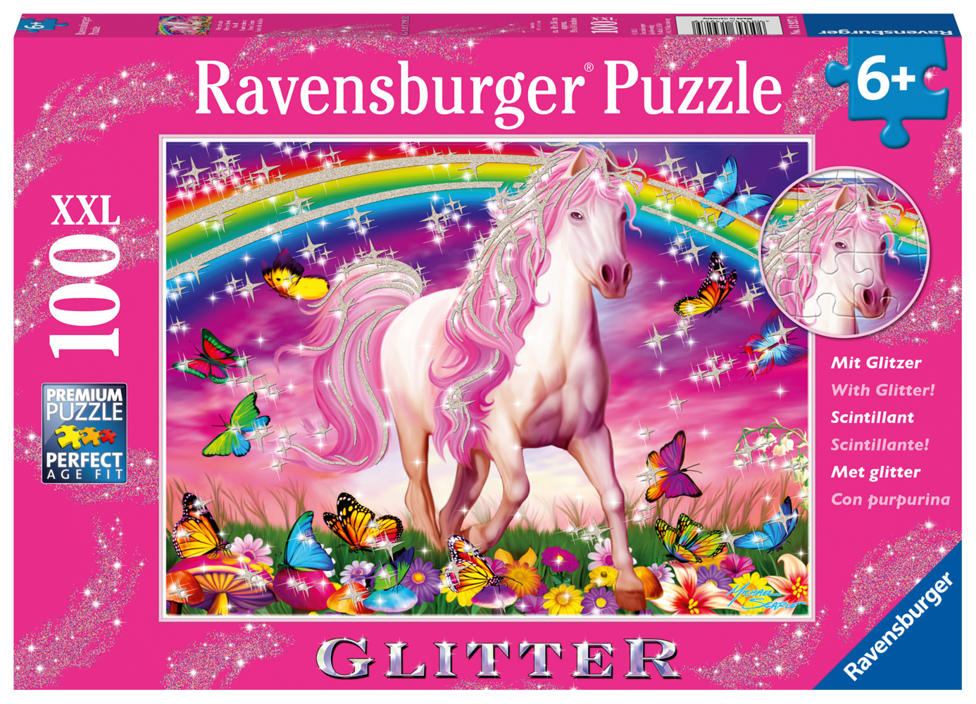 Ravensburger Kinderpuzzle - 13927 Pferdetraum - Pferde-Puzzle für Kinder ab 6 Jahren, mit 100 Teilen im XXL-Format, mit Glitzer main product photo