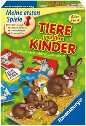 Ravensburger 21403 - Tiere und ihre Kinder - Kinderspiel, Tierwelt kennenlernen - für 1-4 Spieler ab 2 Jahren