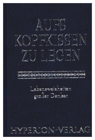 Aufs Kopfkissen zu legen - Lebensweisheiten großer Denker main product photo